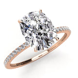 Solitaire Cushion Diamond Engagement Ring