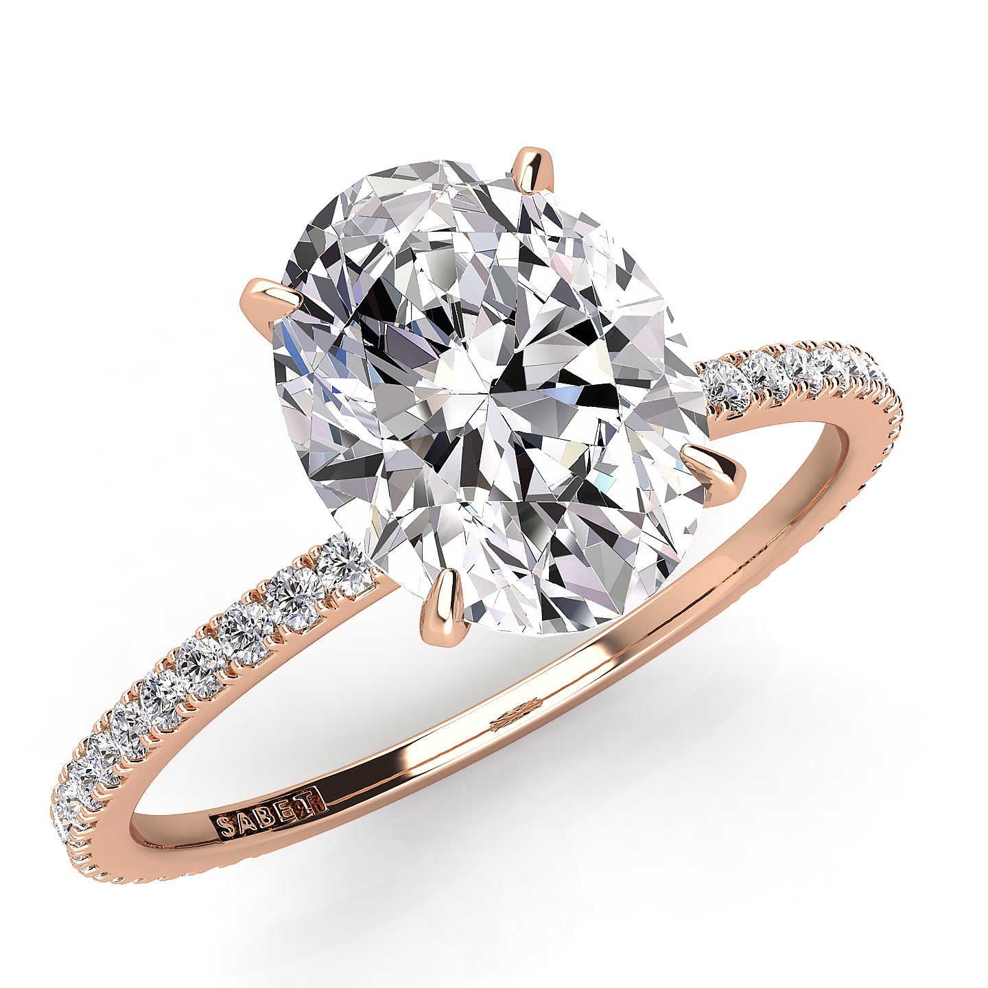Solitaire Oval Diamond Engagement Ring
