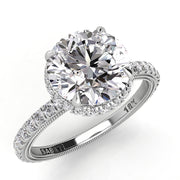 Round Diamond Engagement Ring Hidden Halo 0.30ct