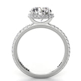 Round Diamond Engagement Ring Hidden Halo 0.30ct