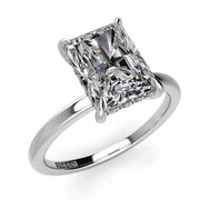 Solitaire Radiant Hidden Halo Engagement Ring
