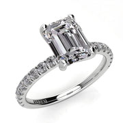 Emerald Solitaire Classic Engagement Ring