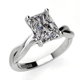 Radiant Twist Engagement Ring