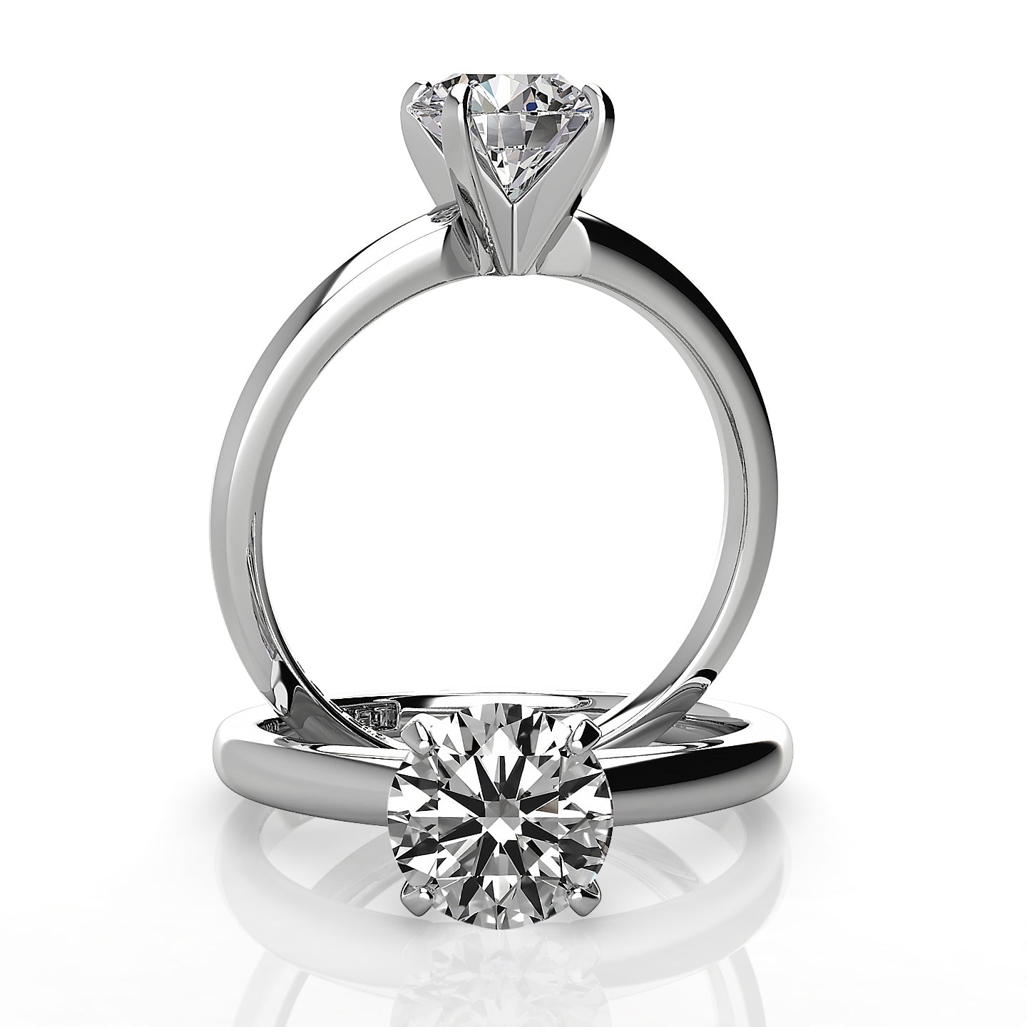 2.20mm Comfort Fit Round Solitaire Engagement Ring