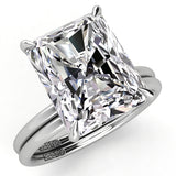 Radiant Pave Diamond Engagement Ring with Diamond Belt Set 0.05ct