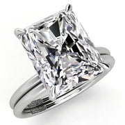 Emerald Pave Engagement Ring with Diamond Belt Set
