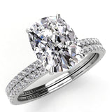 Solitaire Cushion Diamond Engagement Ring Set