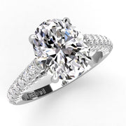 Three Sided Oval Diamond Engagement Ring .80ct