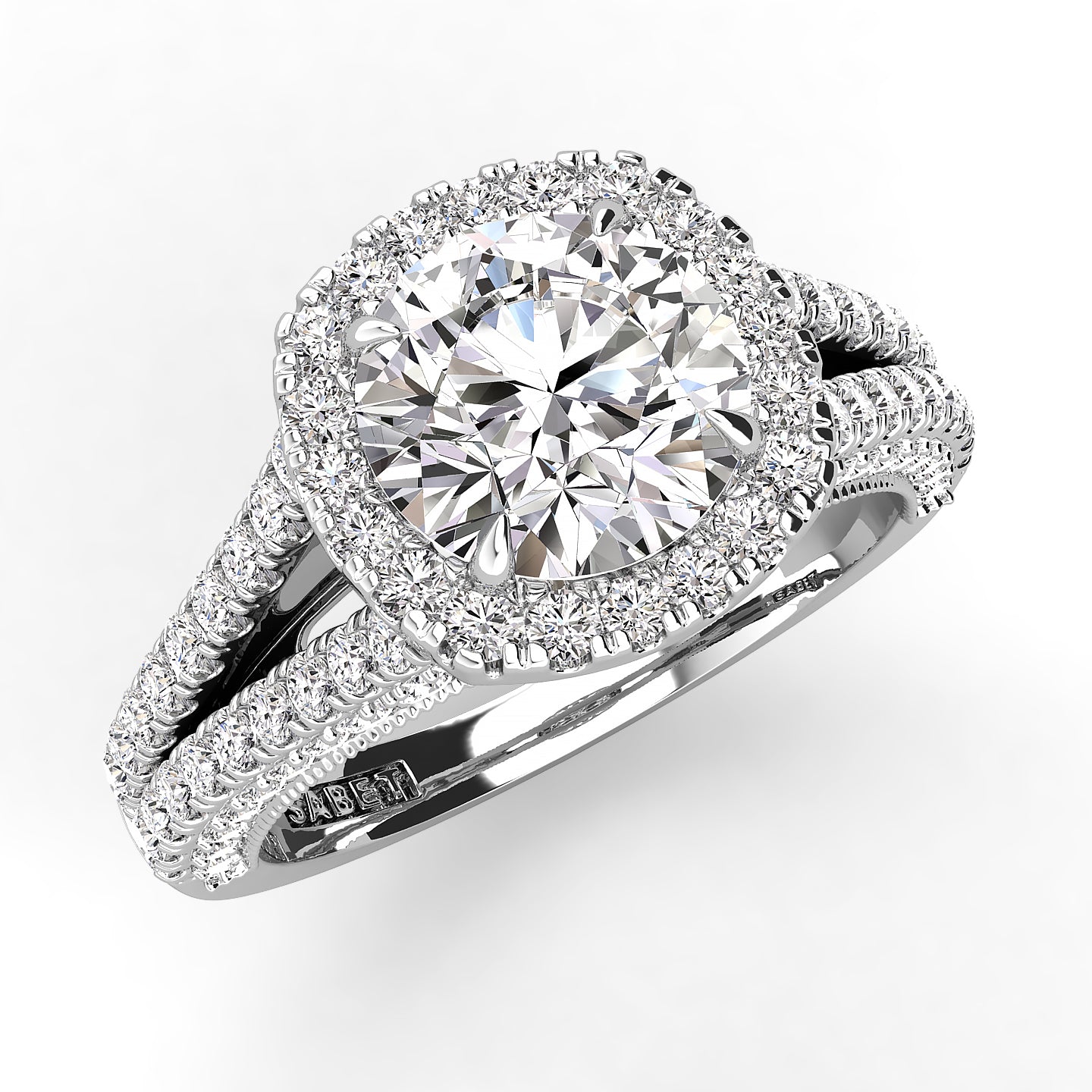 Split Shank Pavé Engagement Ring | Style 9464