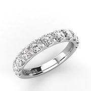 Shared Prong Diamond Wedding Band 9 Stones 1.25ct 