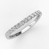 Curved Diamond Tracer Wedding Band .30ct