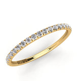 French Pave Petite Rounded Comfort Fit Wedding Band