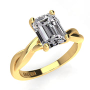 Emerald Twist Engagement Ring