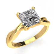 Princess Twist Engagement Ring