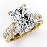 Three Sided Radiant Diamond Engagement Ring Set 1.36ct