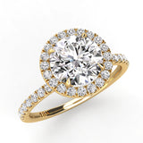 Round Outline Halo Diamond Engagement Ring .31ct\