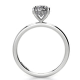 Solitaire Oval Hidden Halo Engagement Ring