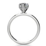 Solitaire Pear Shape Hidden Halo Engagement Ring