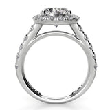 Round Diamond Halo Engagement Ring 0.94ct