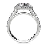 Radiant Diamond Halo Engagement Ring 0.98ct