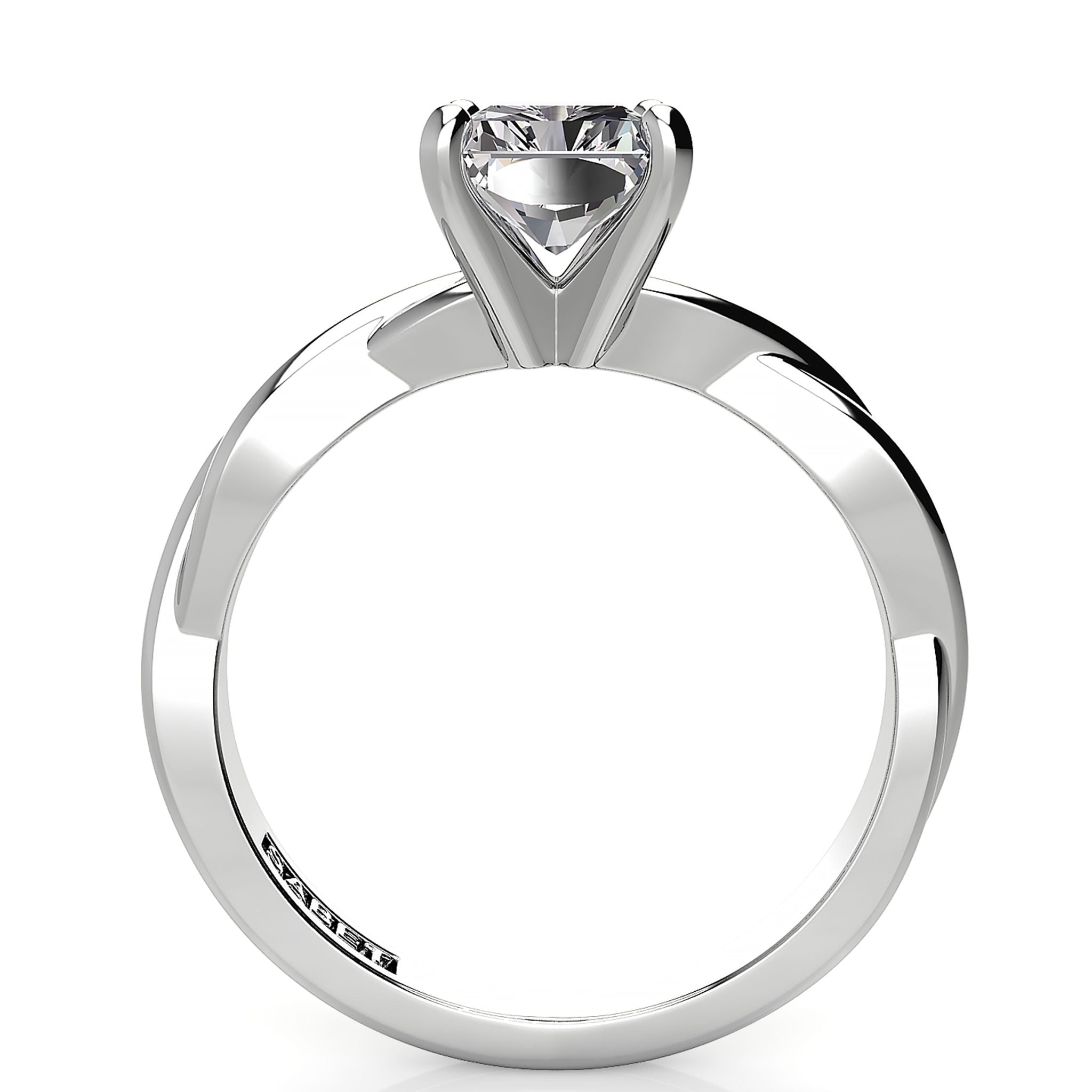 Radiant Twist Engagement Ring