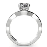 Round Twist Engagement Ring Set
