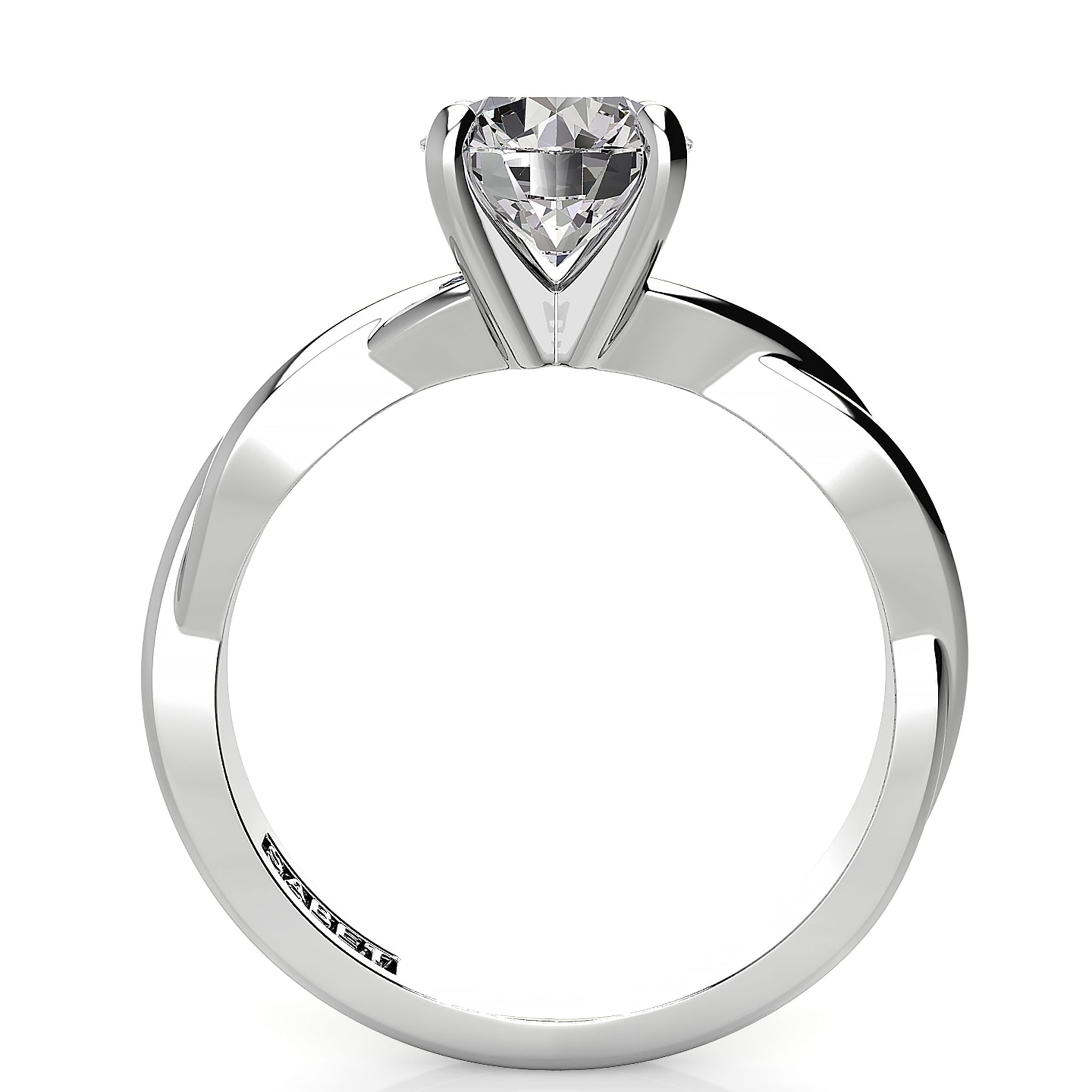 Round Twist Engagement Ring