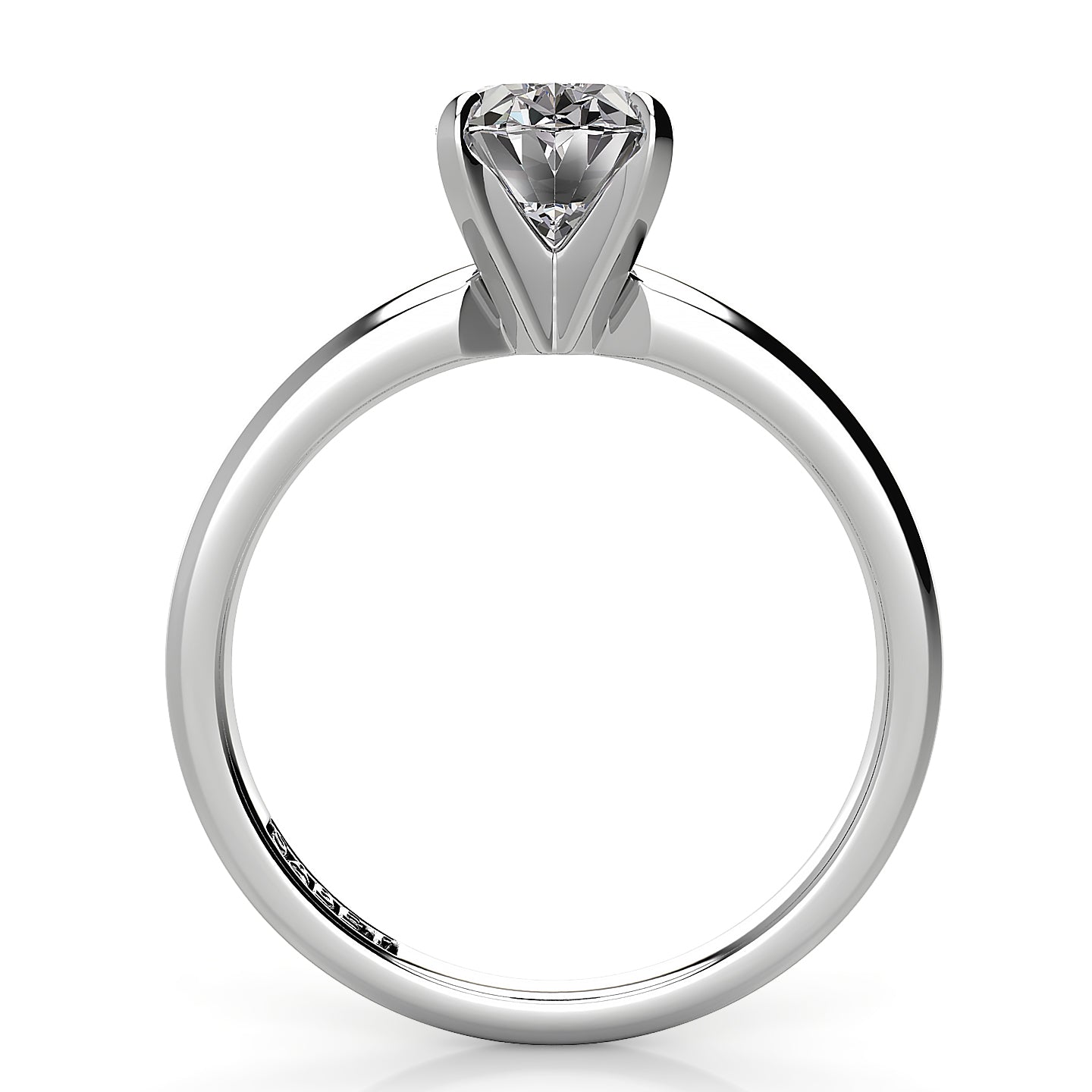 2.20mm Comfort Fit Oval Solitaire Engagement Ring