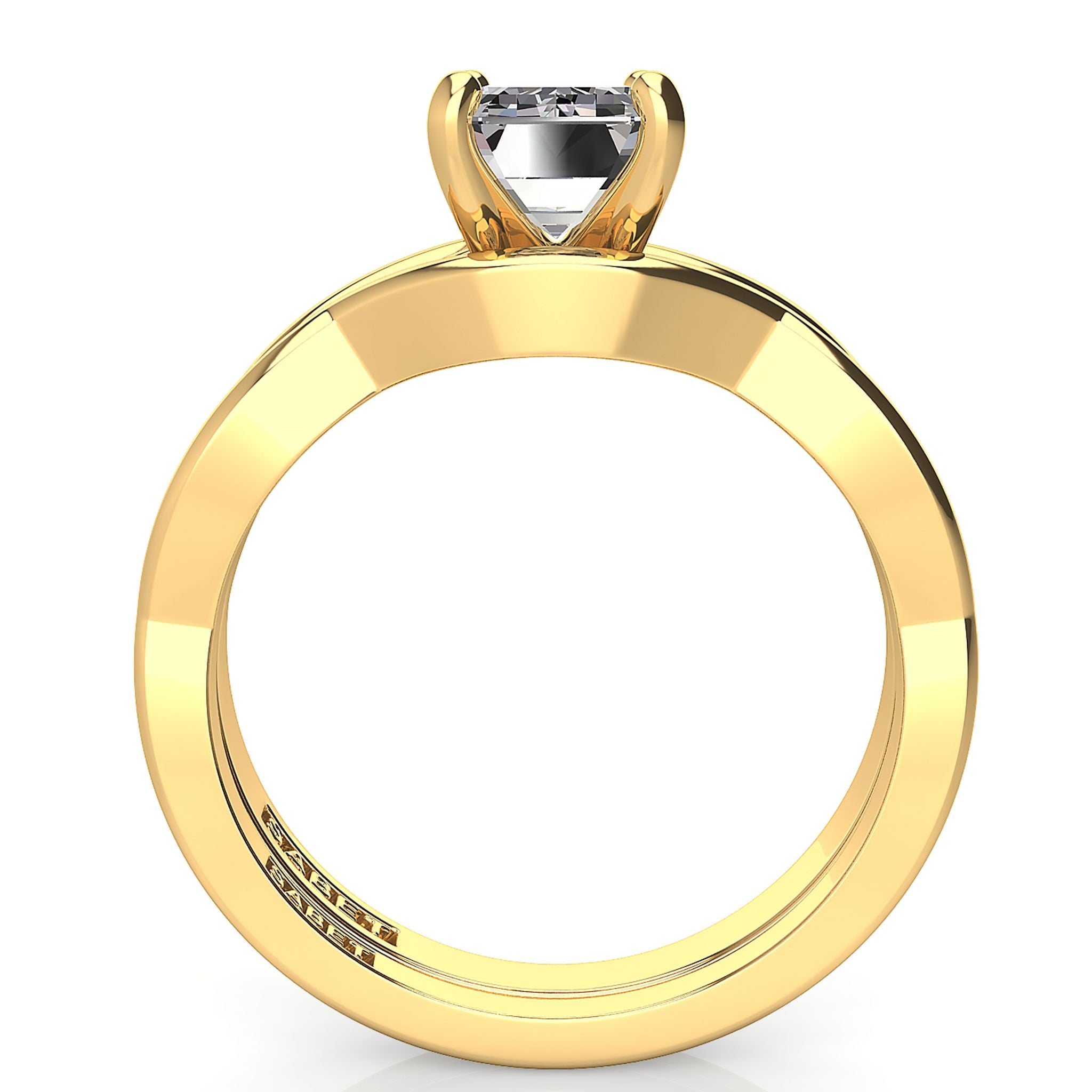 Emerald Twist Engagement Ring Set