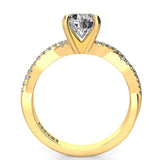 Round Twist Diamond Engagement Ring 0.12ct