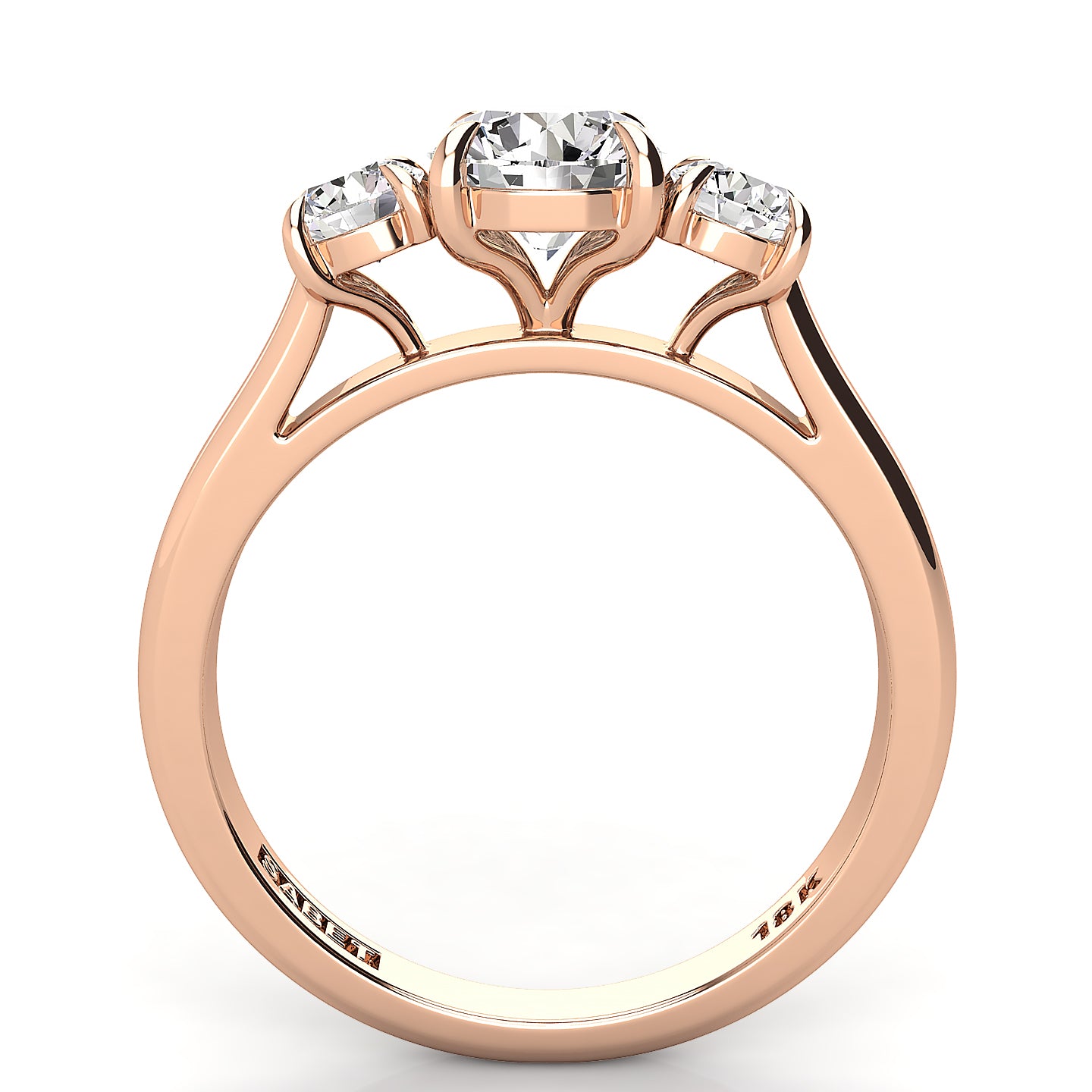Three Stone Diamond Engagement Ring 0.49ct 