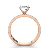 Solitaire Emerald Diamond Engagement Ring Set