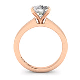 Long Cushion Diamond Engagement Ring