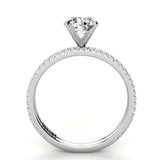 Solitaire Round Diamond Engagement Ring Set