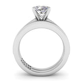 Cushion Diamond Engagement Ring Set