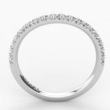 Curved Diamond Tracer Wedding Band .30ct