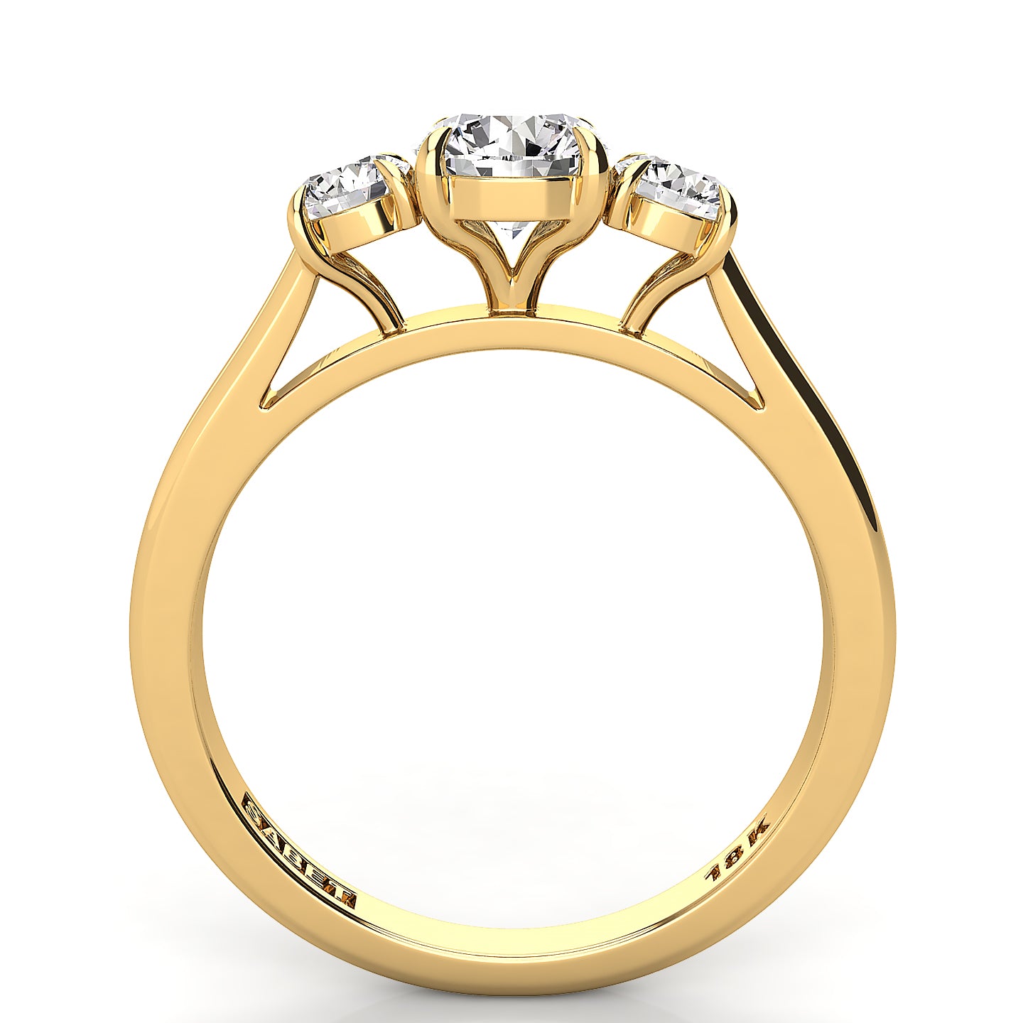 Three Stone Diamond Engagement Ring 0.38ct 