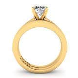 Round Diamond Engagement Ring Set .21ct Milgrain