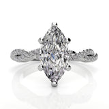 Marquise Twist Diamond Engagement Ring 0.12ct