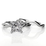 Princess Twist Engagement Ring Set