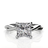 Princess Twist Engagement Ring