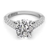 Three Sided Oval Diamond Engagement Ring .80ct