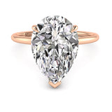 Pear Pave Engagement Ring with Diamond Belt 0.05ct