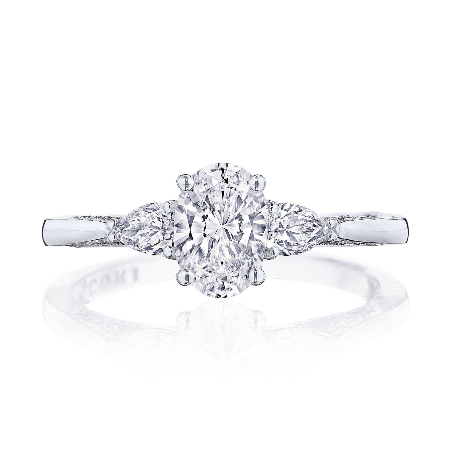 Oval 3-Stone Engagement Ring