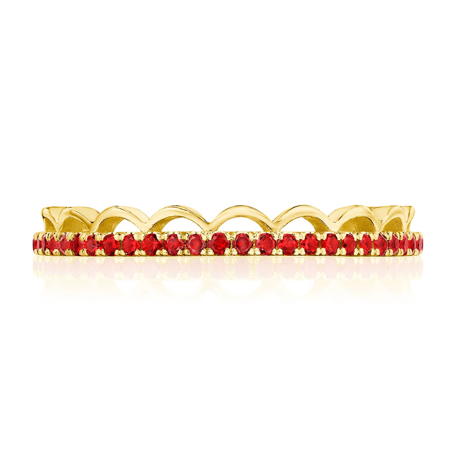 Crescent Crown Ring with Ruby
