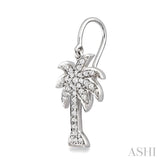 Palm Tree Diamond Fashion Earrings