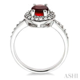 Oval Shape Gemstone & Diamond Ring