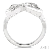 Silver Infinity Heart Shape Diamond Ring