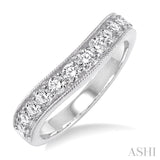 Diamond Curved Wedding Band