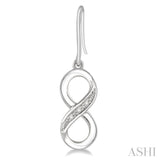 Silver Infinity Shape Diamond Earrings